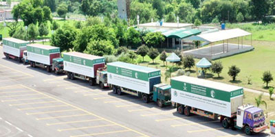 قافلة مساعدات سعودية لمتضرري الفيضانات في إقليم خيبر بختونخواه الباكستاني 