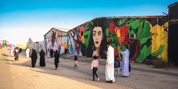  من جداريات حي جاكس في الدرعية