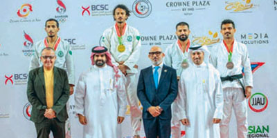 أخضر الجوجيتسو يتصدر بطولة غرب آسيا بـ(17) ميدالية 