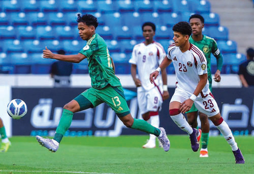  من لقاء الأخضر وقطر