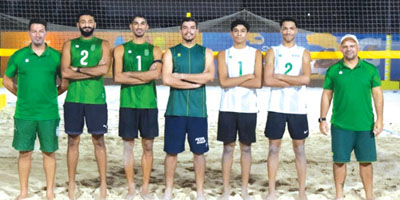 الأخضر الشاب يتأهل لنهائيات العالم للطائرة الشاطئية 