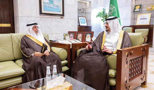 نائب أمير منطقة الرياض يستقبل رئيس جامعة الإمام 