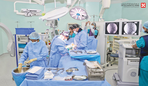 بعملية منظار متقدمة 