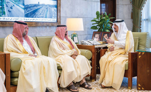 سموه خلال الاستقبال