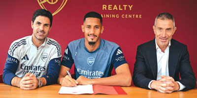 أرسنال يمدد عقد ويليام حتى 2030 