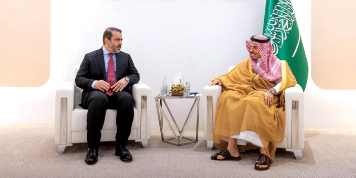 وزير الخارجية يبحث مع الشيباني الجهود المبذولة لدعم أمن سوريا واقتصادها 