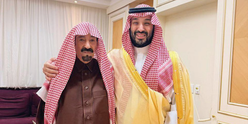 ولي العهد يطمئن على صحة الشيخ بدر بن هزاع الدويش 