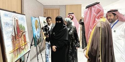 «فرحة وشكر».. معرض تشكيلي سعودي سوري يحتفي بالأخوة ويجسد الامتنان للمملكة 