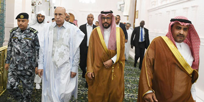 الرئيس الموريتاني يزور المسجد النبوي 