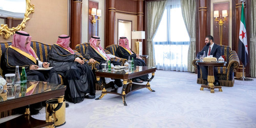 وزير الداخلية خلال لقائه الرئيس السوري