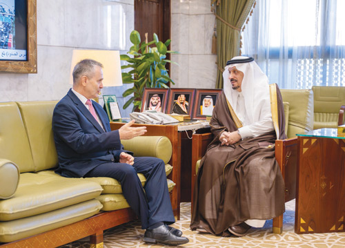 سموه خلال الاستقبال