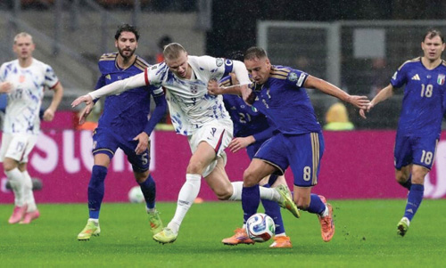  من لقاء النرويج وإيطاليا