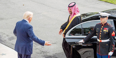 استقبال مهيب لولي العهد في البيت الأبيض 