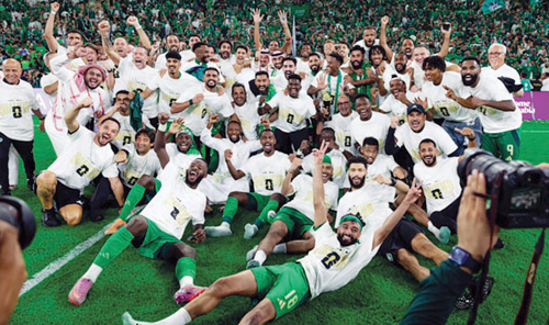  فرحة الأخضر ببلوغ المونديال