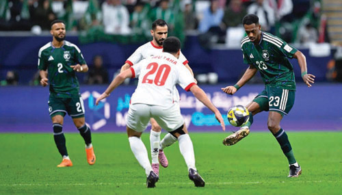  من لقاء الأخضر والأردن