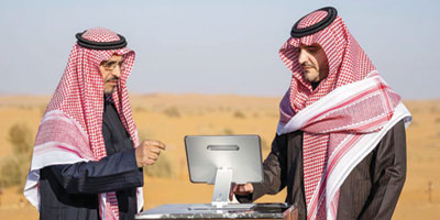 الأمير عبدالعزيز بن سعود يدشن المشتل المركزي ومحطة أبحاث وإنتاج البذور البرية بالجوف 