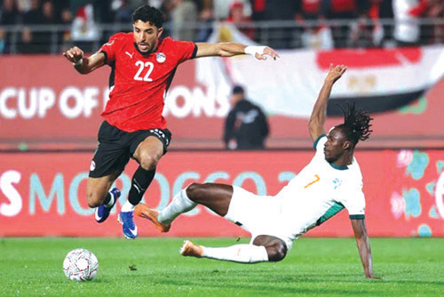 من لقاء مصر وكوت ديفوار