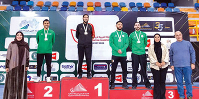 أخضر الريشة يحقق الذهبية العربية 