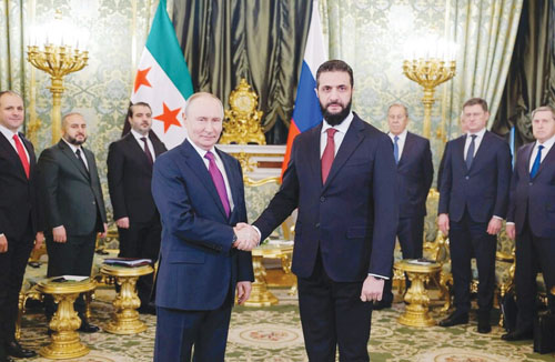 بوتين والشرع يبحثان وحدة واستقرار سوريا 