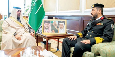 نائب أمير تبوك يستقبل قائد حرس الحدود بالمنطقة 