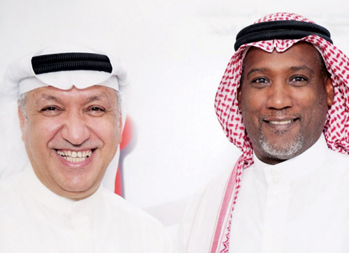 الرئيس التنفيذي لـ«روتانا» سالم الهندي مع صالح عيسى