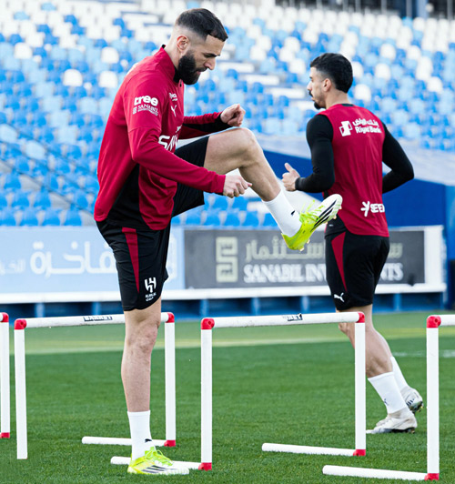  كريم بنزيم شارك بفعالية في المران