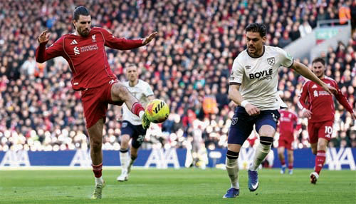 من لقاء ليفربول وويستهام