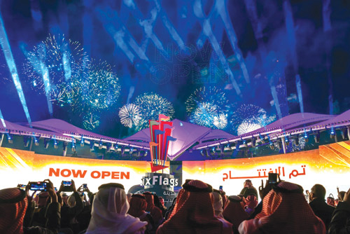 جانب من حفل افتتاح القدية Six Flags