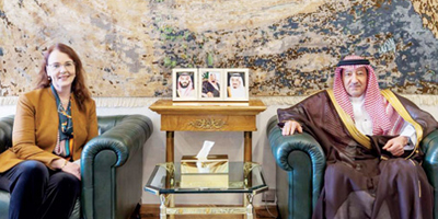 م. الخريجي يتباحث مع القائمة بالأعمال بالسفارة الأمريكية والسفير الصيني 