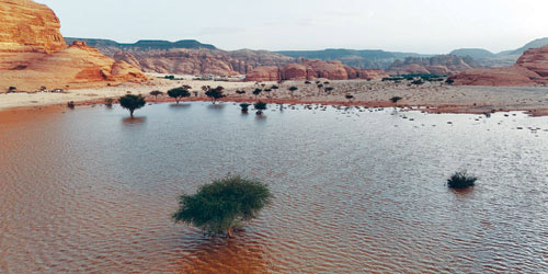 سد قرية شلال بالعُلا.. مصدر مائي ينسجم مع التكوينات الصخرية الفريدة 