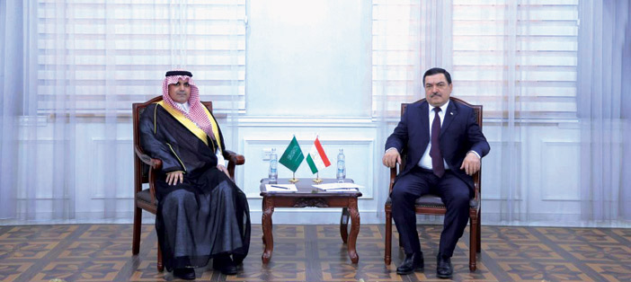 السفير الشمراني يقدم نسخة من أوراق اعتماده لنائب وزير الخارجية الطاجيكي