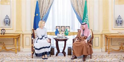 وزير الخارجية ناقش مع الممثلة العليا للاتحاد الأوروبي مستجدات الأوضاع الراهنة في المنطقة 