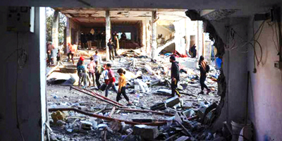 استشهاد 7 فلسطينيين في غارة إسرائيلية على وسط قطاع غزة 