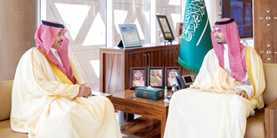 محافظ الدرعية يستقبل مدير فرع وزارة البيئة بمنطقة الرياض 