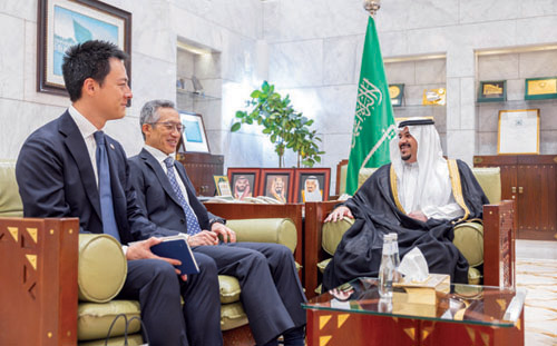 سموه خلال الاستقبال