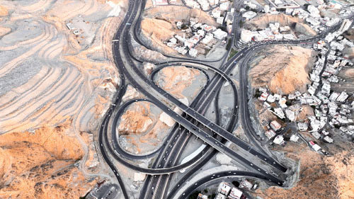 طرق رئيسة تربط مناطق المملكة بمكة المكرمة لخدمة ضيوف الرحمن