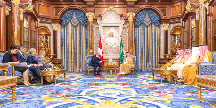 ولي العهد ورئيس الاتحاد السويسري يبحثان أوجه التعاون والفرص الواعدة