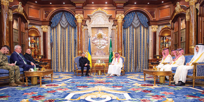 ولي العهد والرئيس الأوكراني يبحثان مجريات الأحداث الإقليمية والدولية