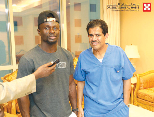 أشاد بمستوى الكفاءات الطبية بمجمع  الحبيب...نجم النصر ساديو ماني: 