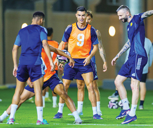 لقطة من تدريب النصر