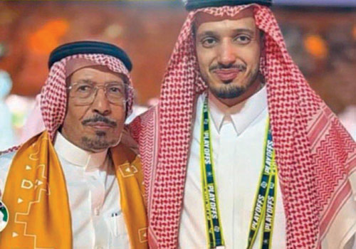 البيشان مع رئيس نادي الدرعية الأمير خالد بن محمد