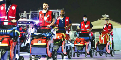 «الهلال الأحمر» بالمدينة المنورة يقدم خدماته الإسعافية لضيوف الرحمن 