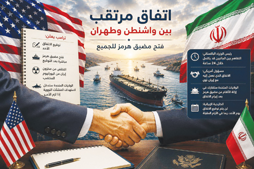 ترامب: الاتفاق اليوم.. وفتح مضيق هرمز مباشرة بعد التوقيع 