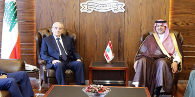 وزيرا الدفاع والداخلية اللبنانيين يستقبلان سفير المملكة 