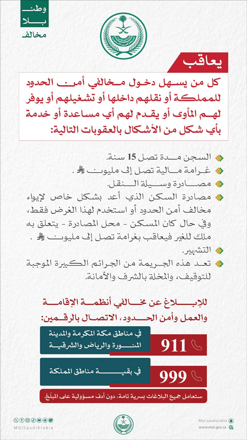 غرامة مالية تصل إلى مليون ريال 