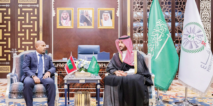 وزير الدفاع خلال لقائه نظيره المالديفي