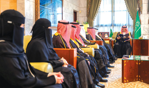 سموه خلال الاستقبال