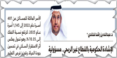 الإشادة الحكومية بالقطاع غير الربحي.. مسؤولية تتجدد لصناعة الأثر 