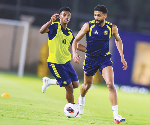 لقطة من تدريبات النصر