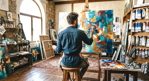  بداية الرحلة من المرسم